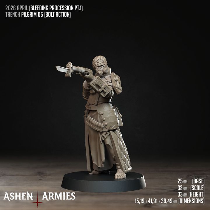 Trench Pilgrims, Bleeding Procession - Bullet Crusade - Unpainted Miniature