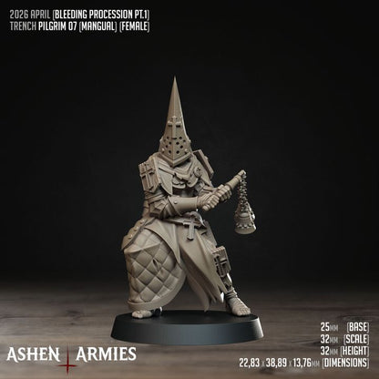 Trench Pilgrims, Bleeding Procession - Bullet Crusade - Unpainted Miniature