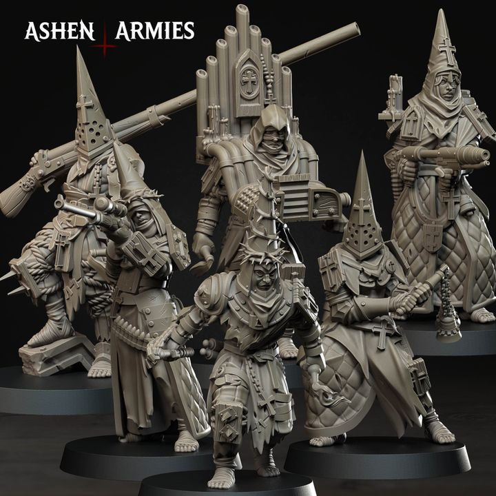Trench Pilgrims, Bleeding Procession - Bullet Crusade - Unpainted Miniature