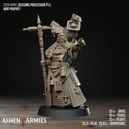 War Prophet, Bleeding Procession - Bullet Crusade - Unpainted Miniature