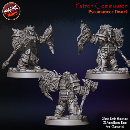 Dwarf Pyromancer - Unpainted Miniature