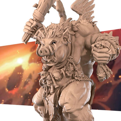 Razorback Infernal - Barren Set - 32mm, 35mm Scale - Unpainted Miniature