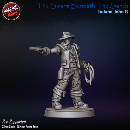 Human Explorer, Pose B - Swarm Beneath Sands - Unpainted Miniature