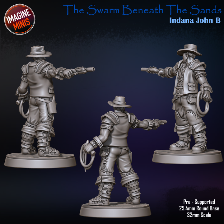 Human Explorer, Pose B - Swarm Beneath Sands - Unpainted Miniature