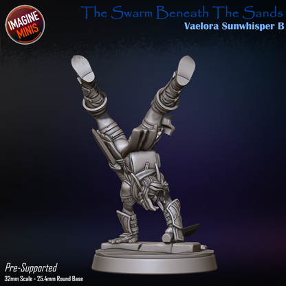 Vaelora Sunwhisper, Elf Rogue B - Swarm Beneath Sands - Unpainted Miniature