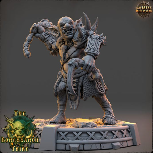 Snaggrik Cleavertooth, Goblin Shaman - The Bonebranch Tribe - Unpainted Miniature