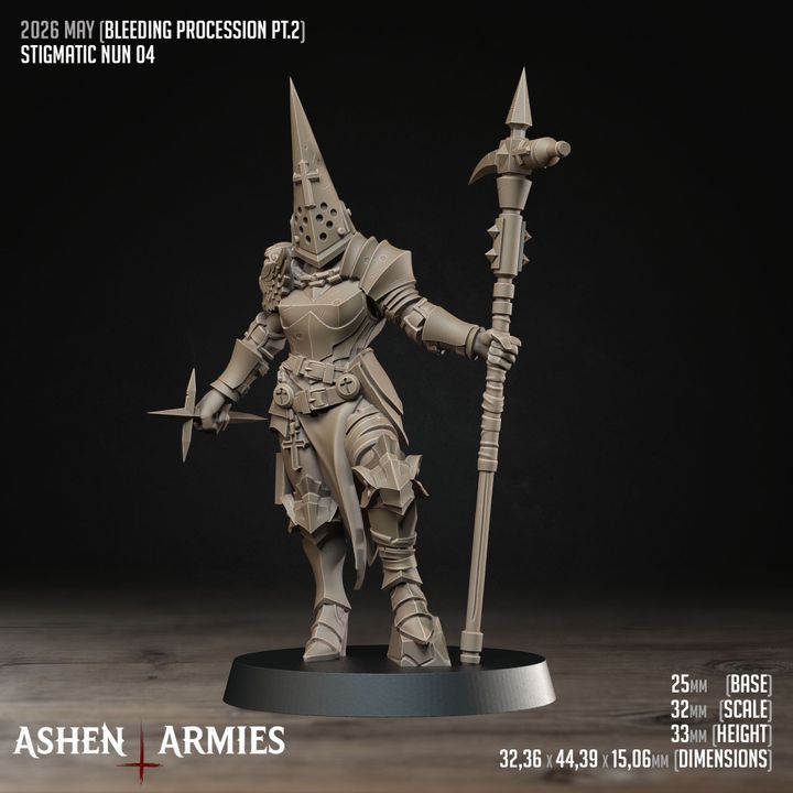 Stigmatic Nuns, Bleeding Procession - Bullet Crusade - Unpainted Miniature