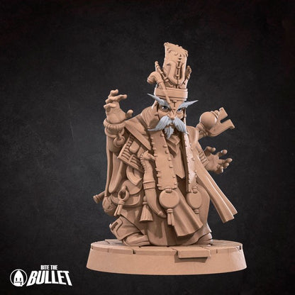 Gnome Summoner with Eidolon | 32mm, 35mm Scale | Unpainted Miniature