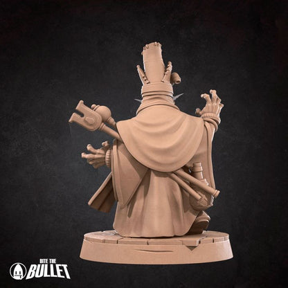 Gnome Summoner with Eidolon | 32mm, 35mm Scale | Unpainted Miniature
