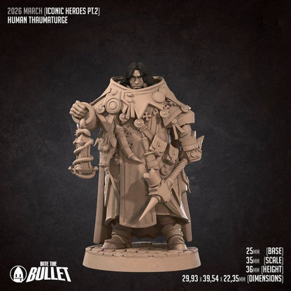 Human Thaumaturge | 32mm, 35mm Scale | Unpainted Miniature