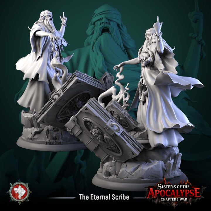 The Eternal Scribe | Sisters of the Apocalypse | Unpainted Miniature