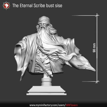 The Eternal Scribe - Unpainted Miniature Bust