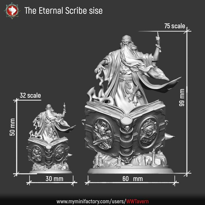 The Eternal Scribe | Sisters of the Apocalypse | Unpainted Miniature