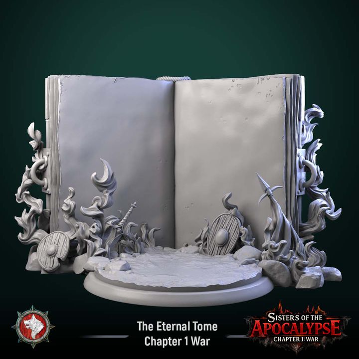The Eternal Tome: War | Diorama Base | Unpainted Miniature