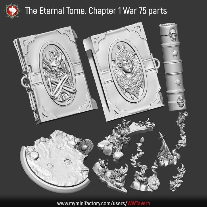 The Eternal Tome: War | Diorama Base | Unpainted Miniature