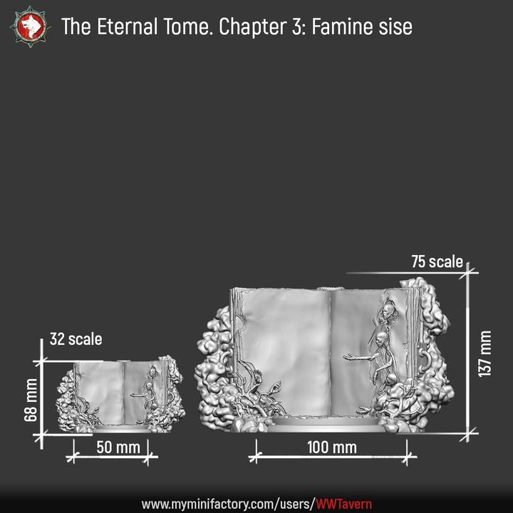 The Eternal Tome: Famine | Diorama Base | Unpainted Miniature