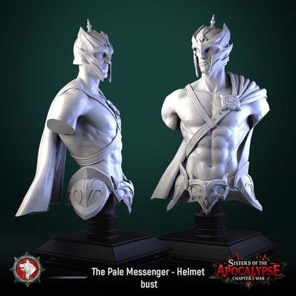 The Pale Messenger, Helmet and Cloak - Unpainted Miniature Bust