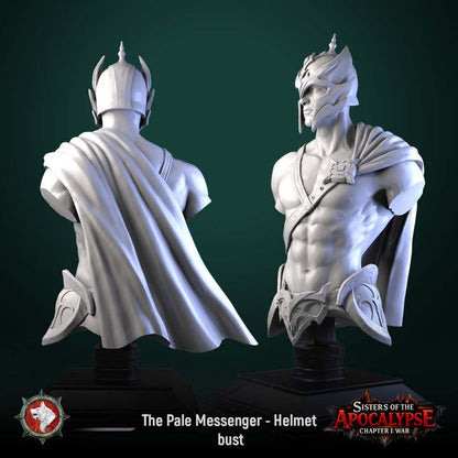 The Pale Messenger, Helmet and Cloak - Unpainted Miniature Bust