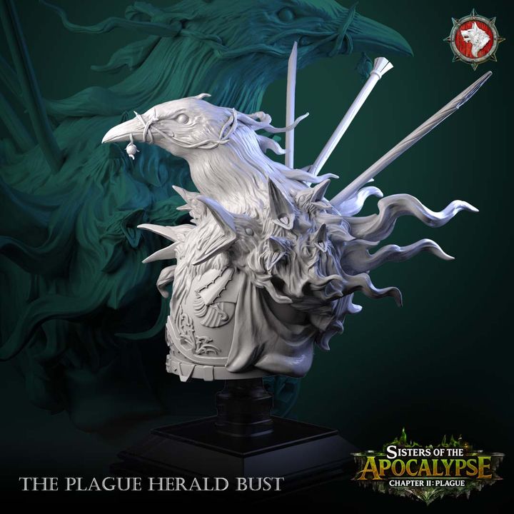 Plague Herald - Unpainted Miniature Bust