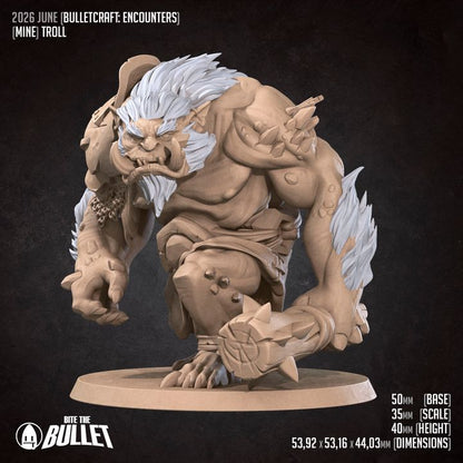 Troll - Mine Set - 32mm, 35mm Scale - Unpainted Miniature