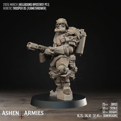 Heretic Troopers, Hellbound Apostasy - Bullet Crusade - Unpainted Miniature
