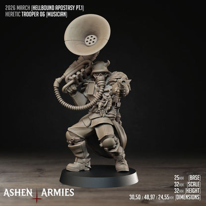 Heretic Troopers, Hellbound Apostasy - Bullet Crusade - Unpainted Miniature