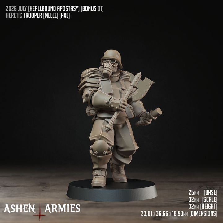 Troopers Set 2, Hellbound Apostasy - Bullet Crusade - Unpainted Miniature