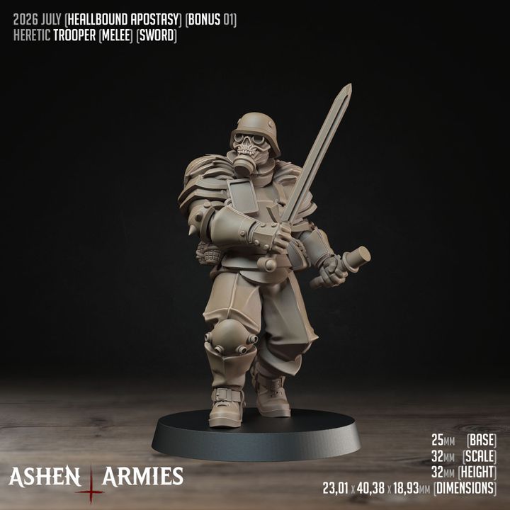 Troopers Set 2, Hellbound Apostasy - Bullet Crusade - Unpainted Miniature