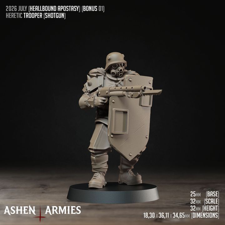 Troopers Set 2, Hellbound Apostasy - Bullet Crusade - Unpainted Miniature