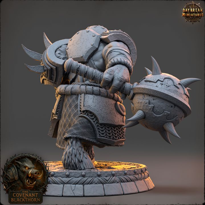 Vark Blighthorn, Boarfolk - The Covenant of Blackthorn - Unpainted Miniature