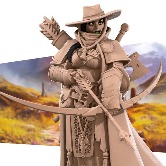 Half-Orc Ranger Vindicator | 32mm, 35mm Scale | Unpainted Miniature