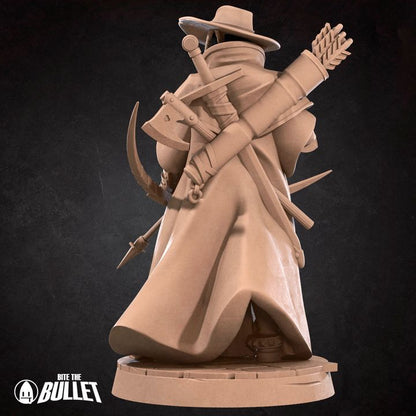 Half-Orc Ranger Vindicator | 32mm, 35mm Scale | Unpainted Miniature