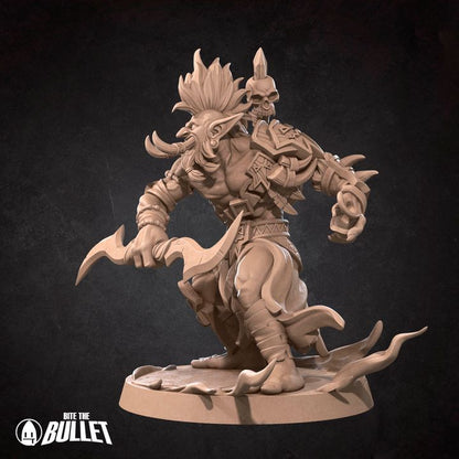 Troll Shadow Hunter | 32mm, 35mm Scale | Unpainted Miniature