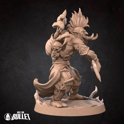 Troll Shadow Hunter | 32mm, 35mm Scale | Unpainted Miniature