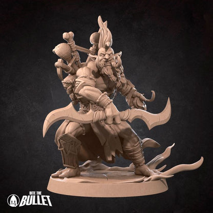 Troll Shadow Hunter | 32mm, 35mm Scale | Unpainted Miniature