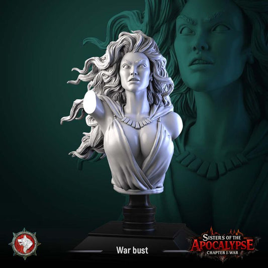 War Maiden - Unpainted Miniature Bust