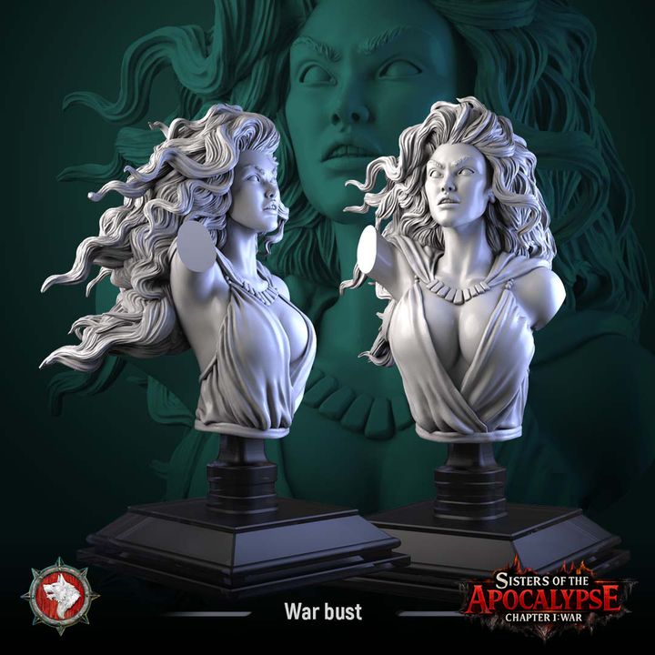 War Maiden - Unpainted Miniature Bust