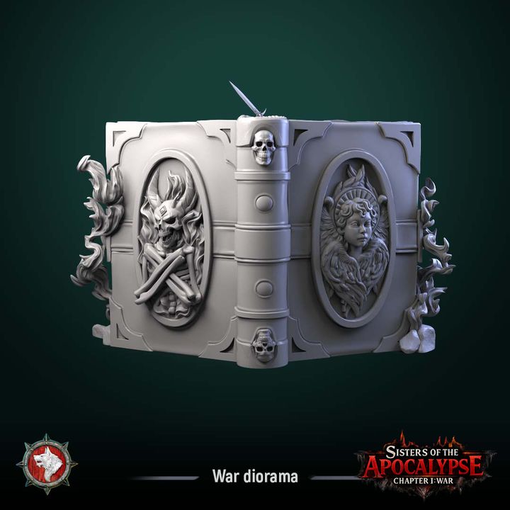 War, Apocalyptic Horseman, Diorama | Sisters of the Apocalypse | Unpainted Miniature