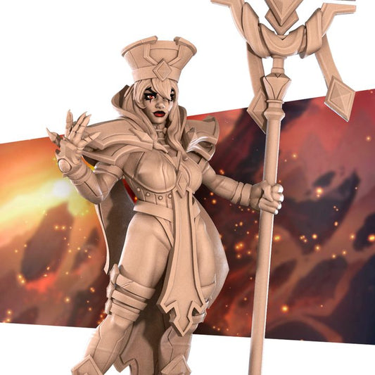 Serena, Human Inquisitor, Pinup | 32mm, 35mm Scale | Unpainted Miniature