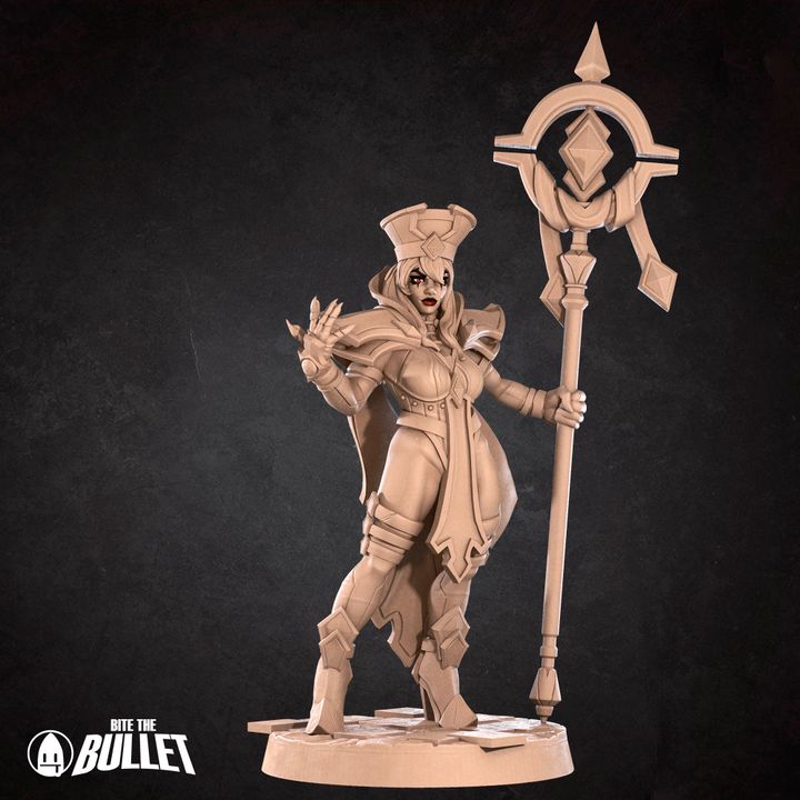 Serena, Human Inquisitor, Pinup | 32mm, 35mm Scale | Unpainted Miniature