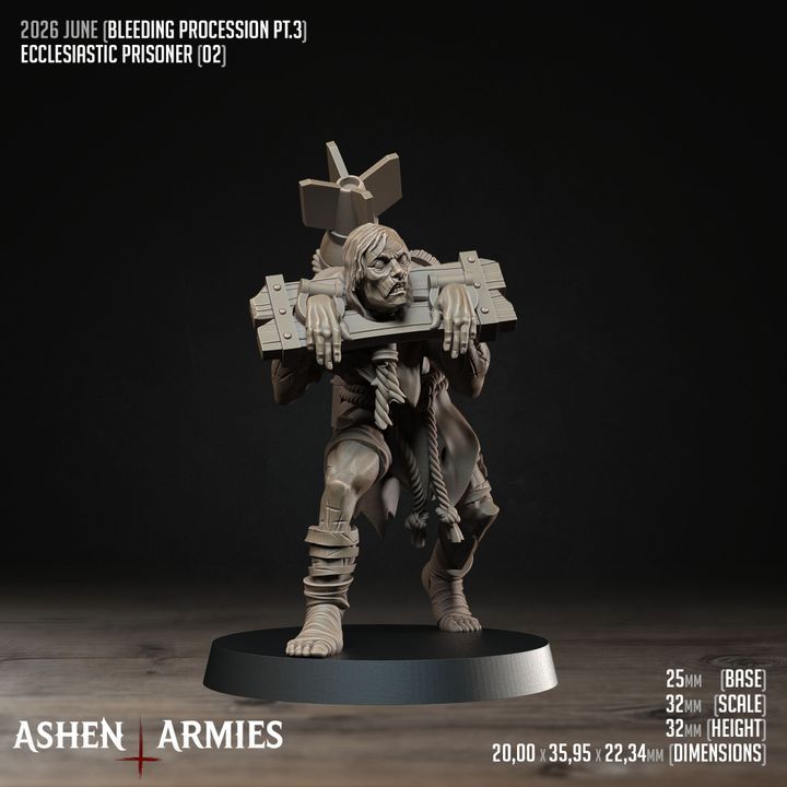 Ecclesiastic Prisoners, Bleeding Procession - Bullet Crusade - Unpainted Miniature