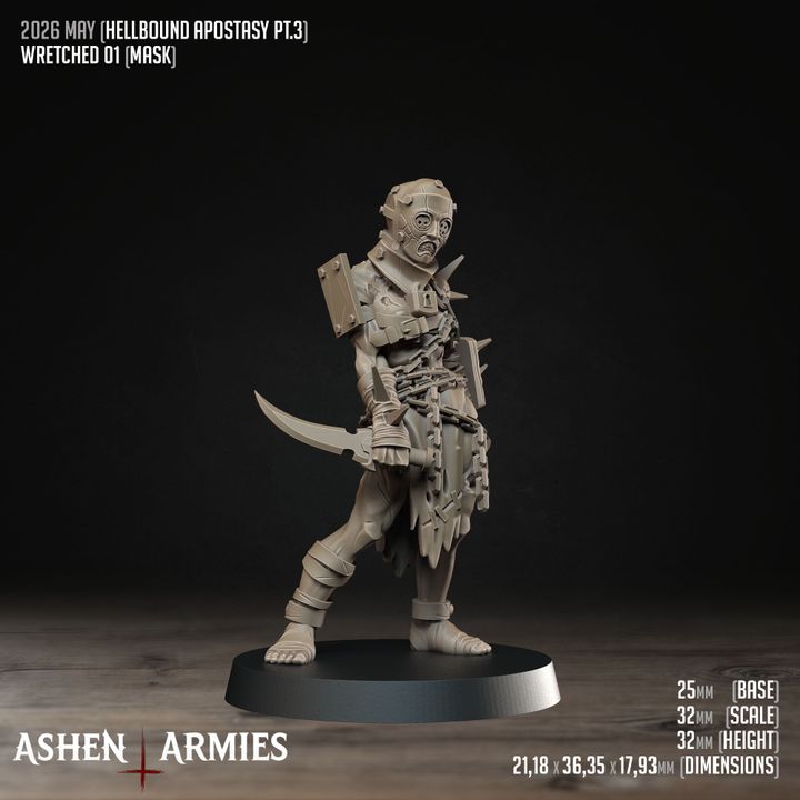 Wretched Assassins, Hellbound Apostasy - Bullet Crusade - Unpainted Miniature