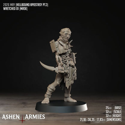 Wretched Assassins, Hellbound Apostasy - Bullet Crusade - Unpainted Miniature