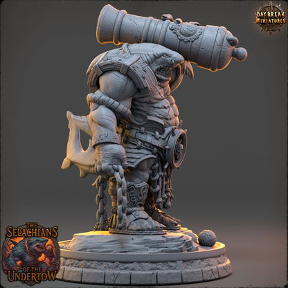 Zunraka Foamveil, Sharkfolk - The Selachians of the Undertow - Unpainted Miniature