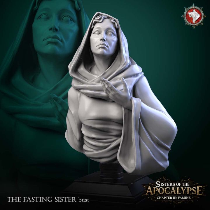 Fasting Sister - Unpainted Miniature Bust
