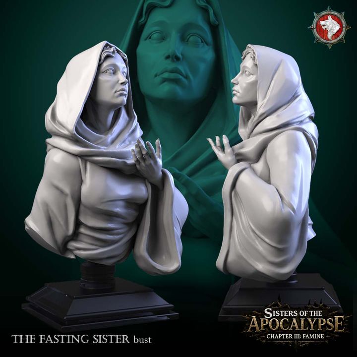 Fasting Sister - Unpainted Miniature Bust