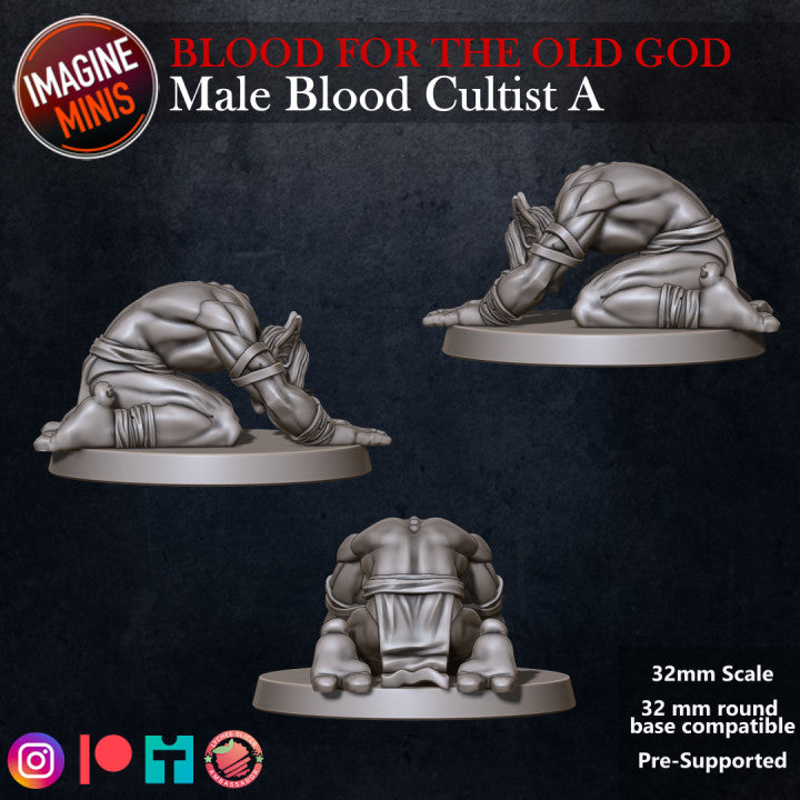 Male Blood Cultist A - Blood for the Old God Set - Unpainted Miniature