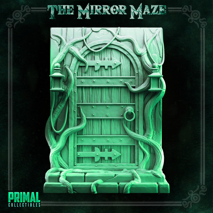 Wooden Door - The Mirror Maze - Masters of Dungeons Quest - Unpainted Miniature