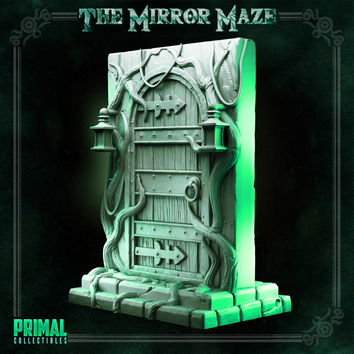 Wooden Door - The Mirror Maze - Masters of Dungeons Quest - Unpainted Miniature