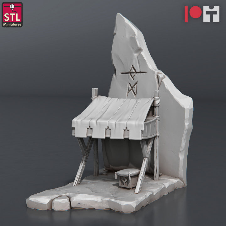 Dwarf Camp Set - Unpainted Miniature